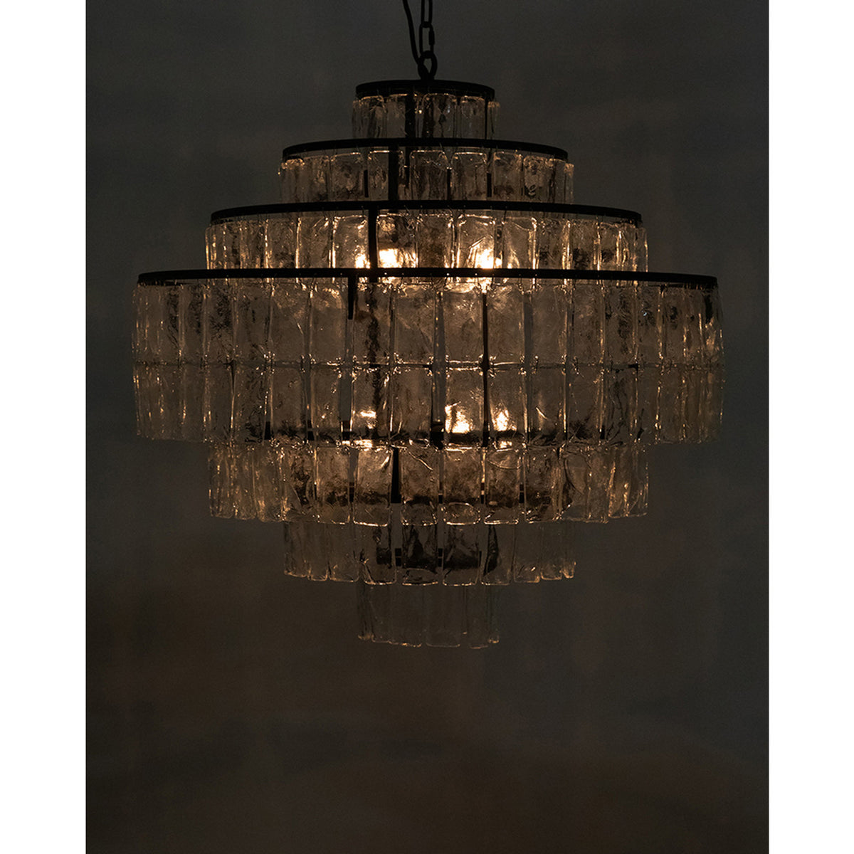 Noir Satellite Chandelier - Black Steel