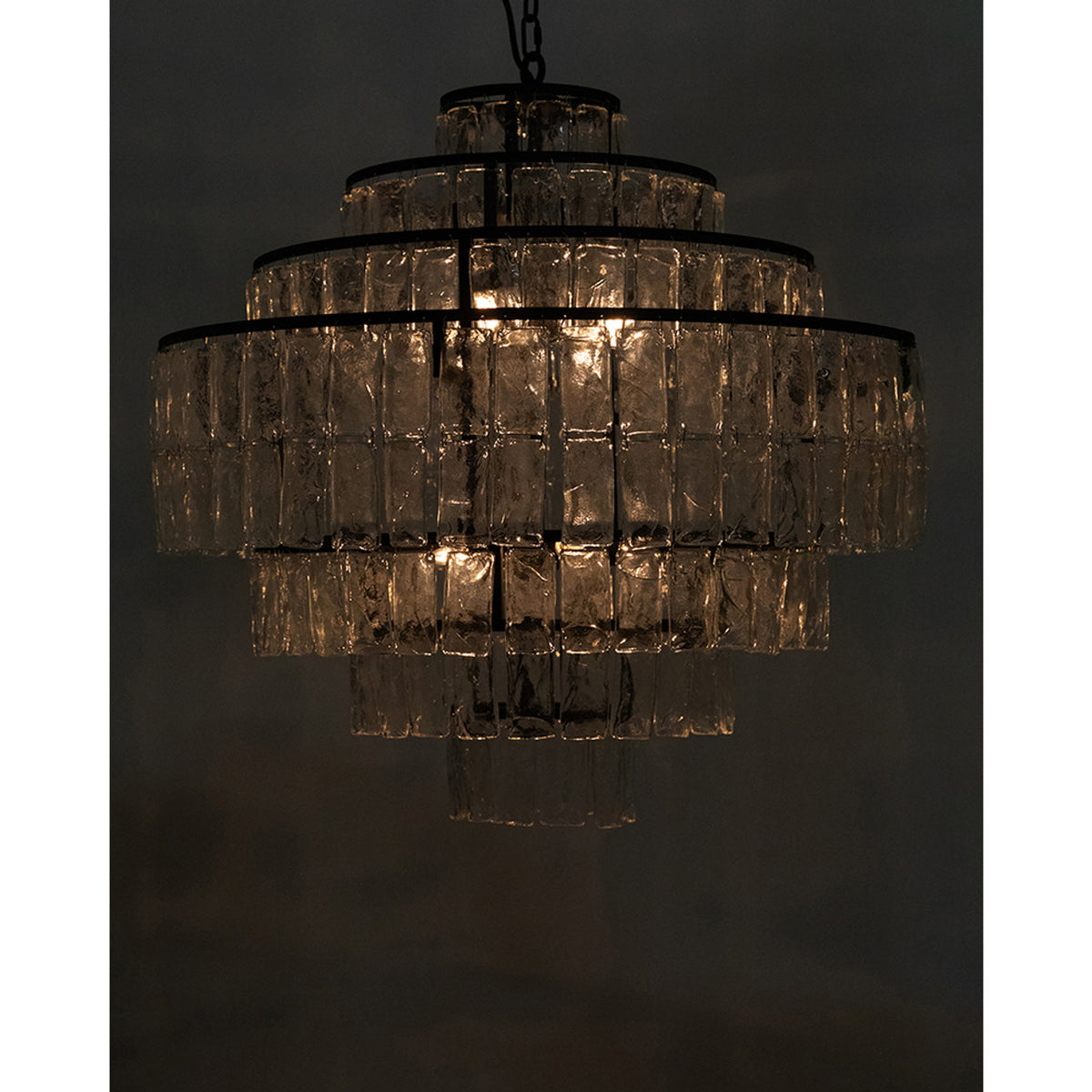 Noir Satellite Chandelier - Black Steel