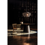 Noir Vulcan Chandelier - Black Steel With Black Glass