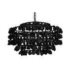 Noir Vulcan Chandelier - Black Steel With Black Glass