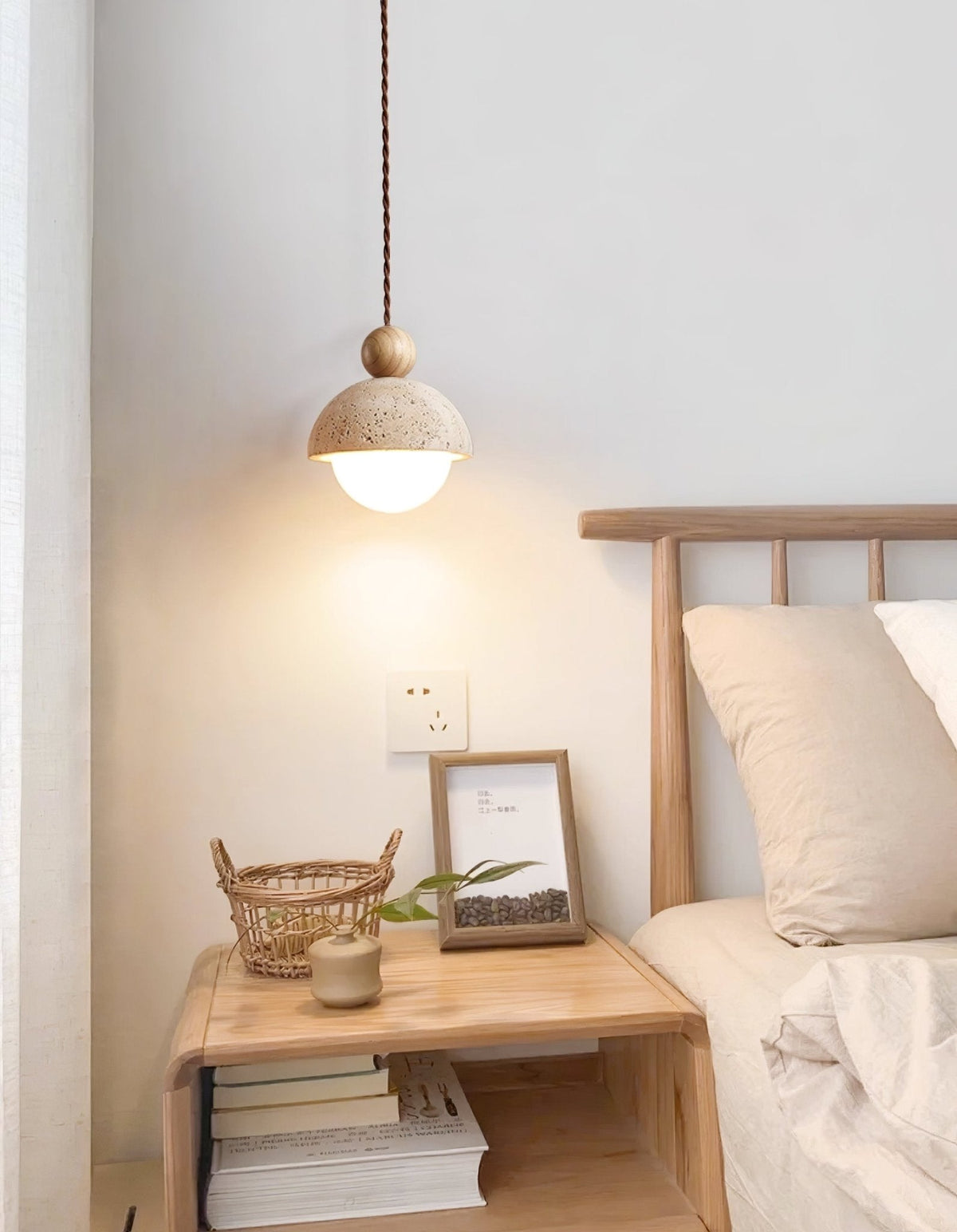 Niva Travertine Pendant Light