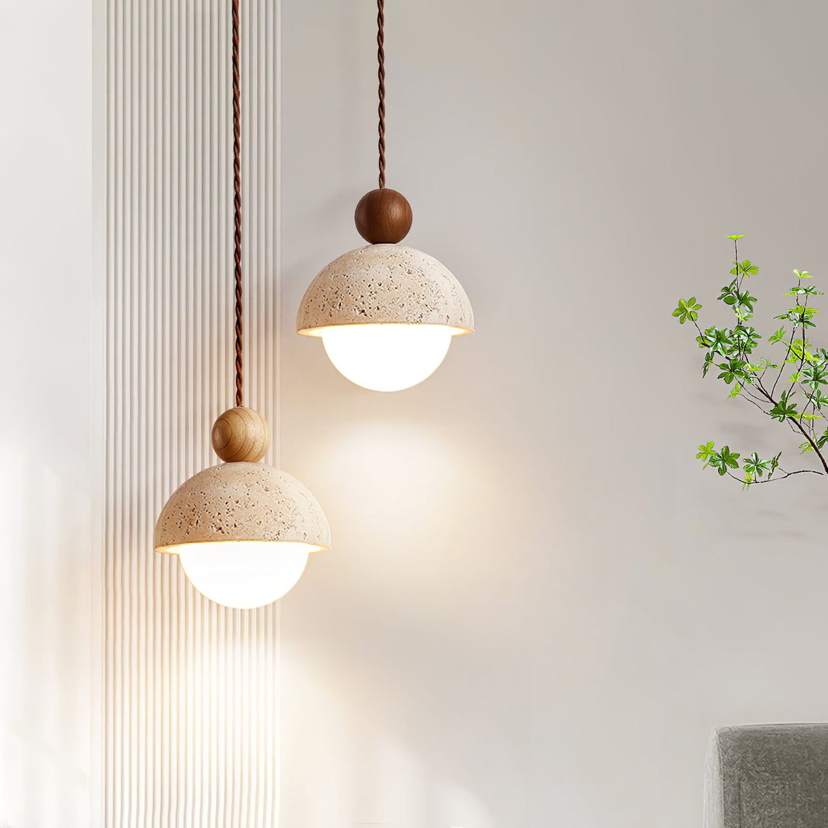 Niva Travertine Pendant Light