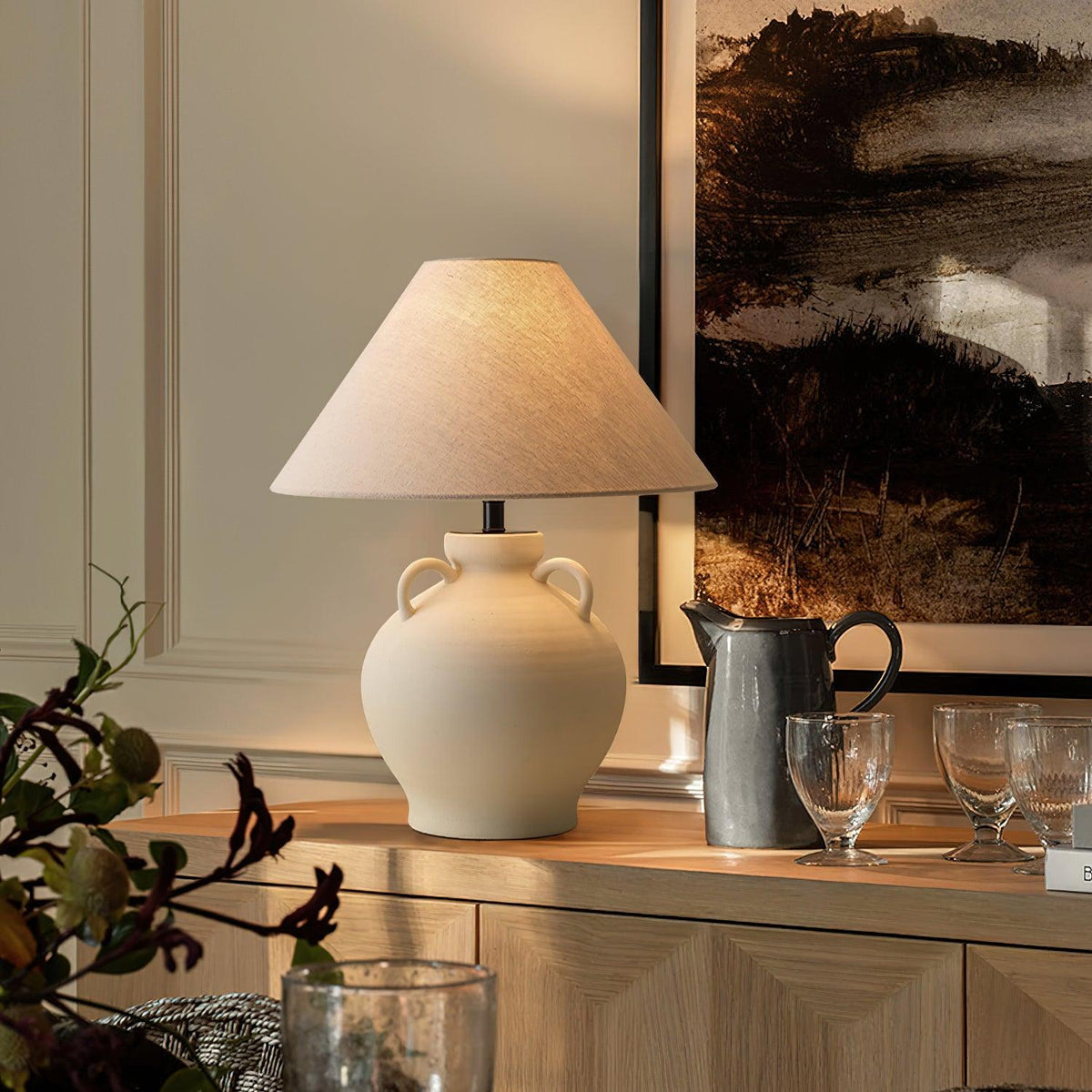 Old Wine Pot Table Lamp 15.7"