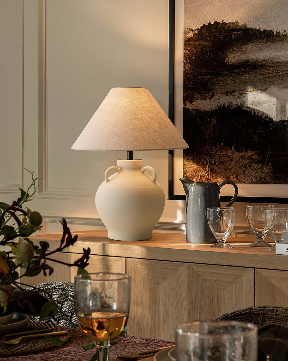 Old Wine Pot Table Lamp 15.7"