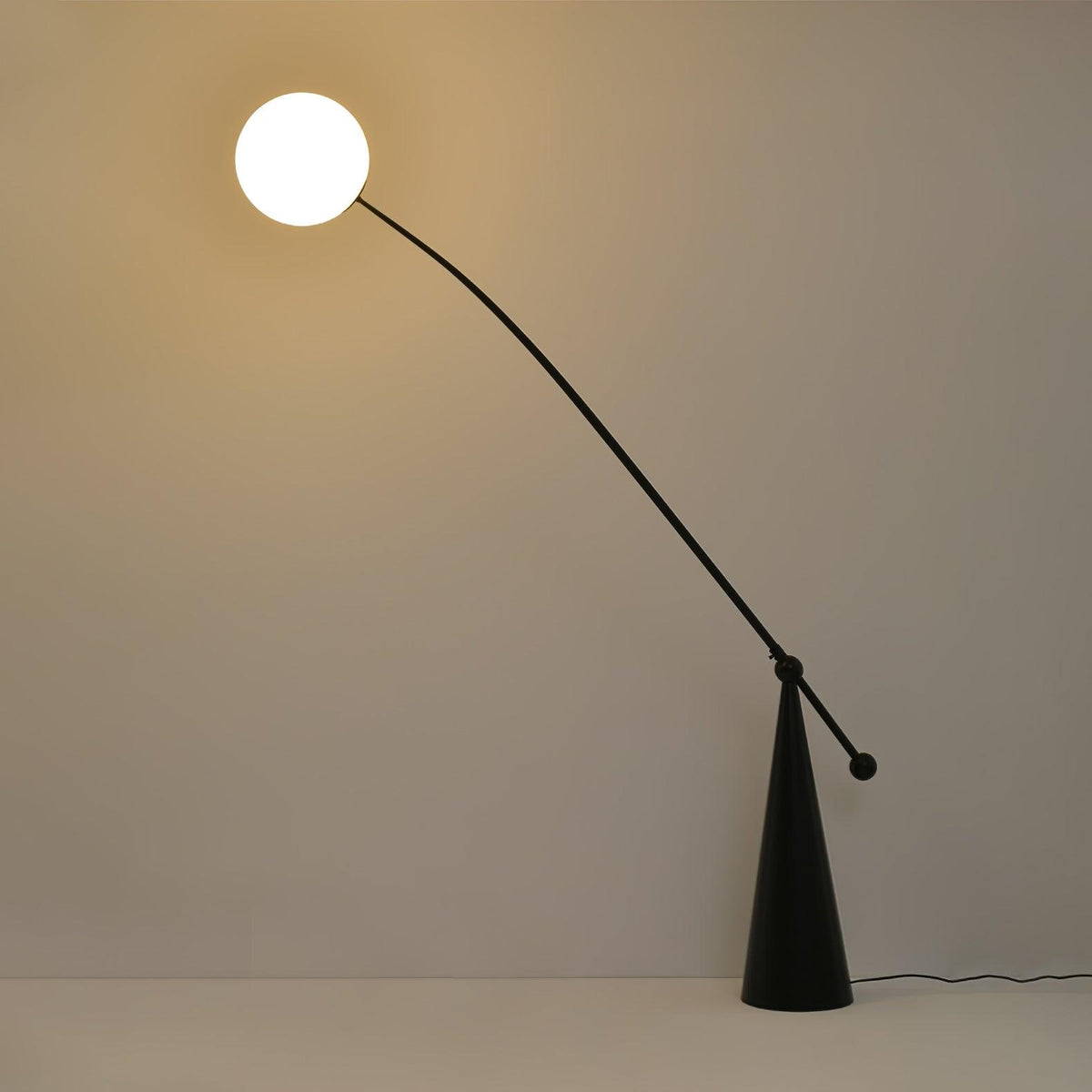 Opal Arc Floor Lamp 61.4"