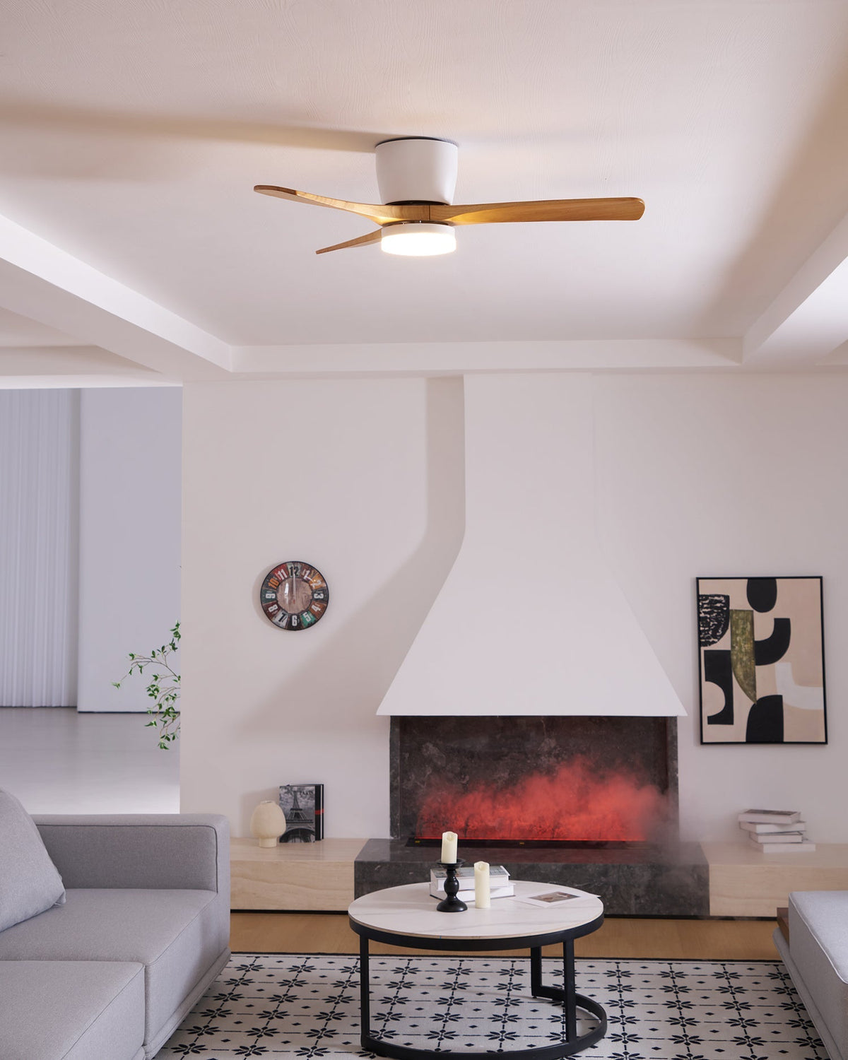 Nordic Wooden 42"/48"/52" Ceiling Fan Light