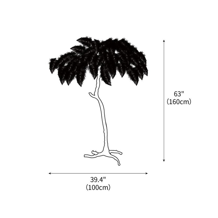 Ostrich Feather Floor Light 39.4″