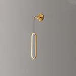Oval LED Brass Wall Lamp