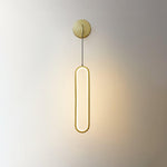 Oval LED Brass Wall Lamp