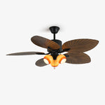 Palm Whisper Tropical Ceiling Fan Light