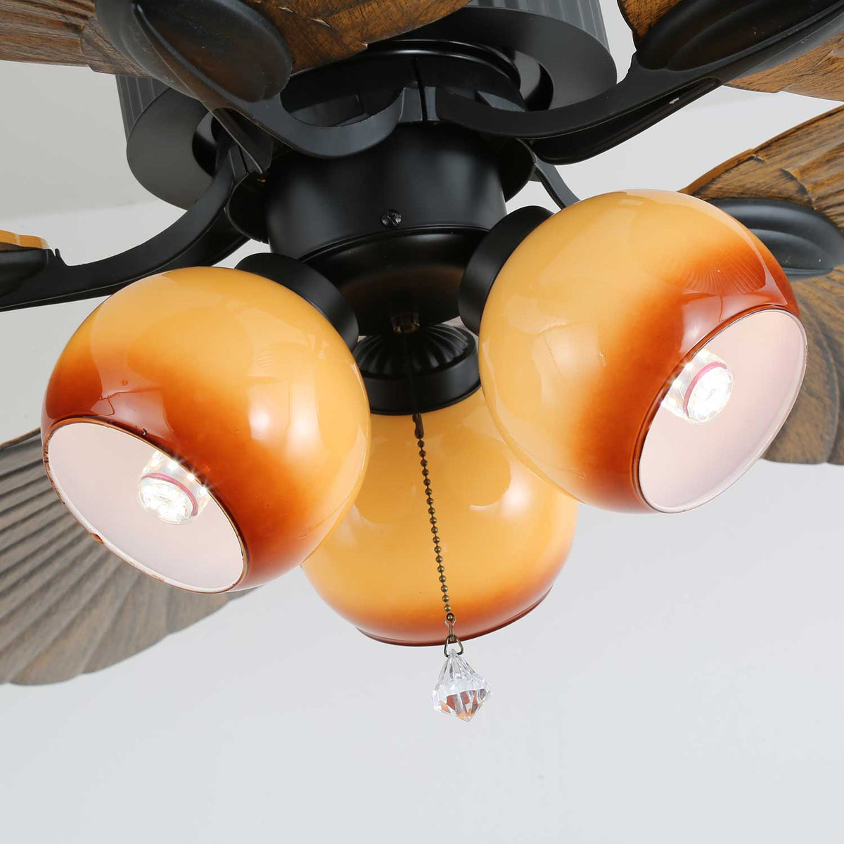 Palm Whisper Tropical Ceiling Fan Light