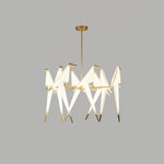 Paper Crane Bird LED Chandelier