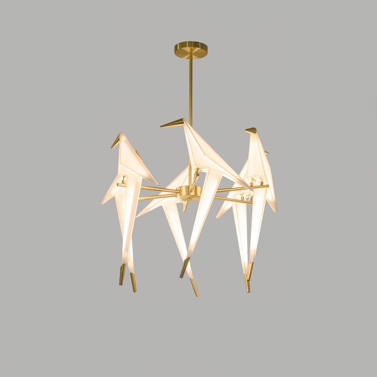 Paper Crane Bird LED Chandelier
