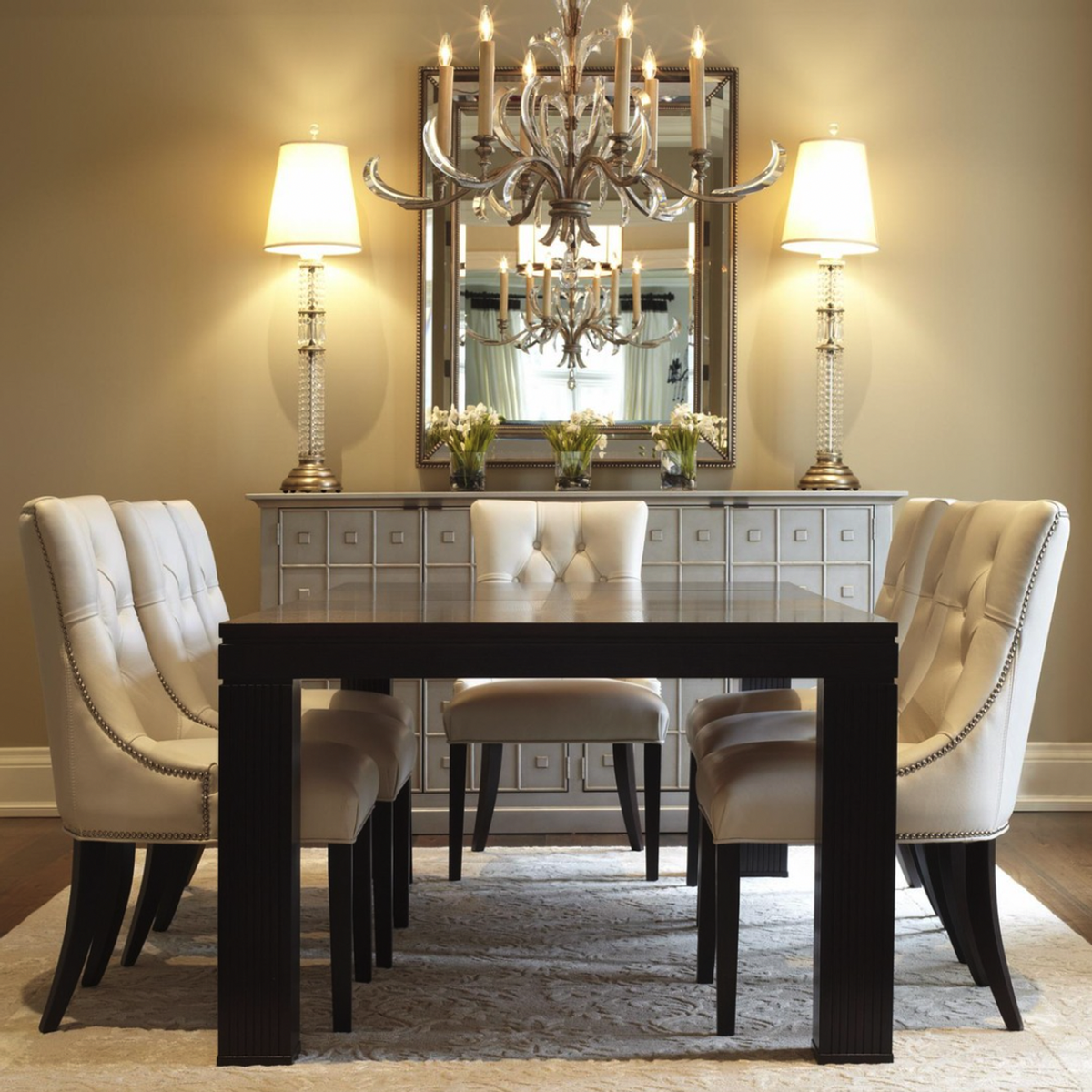 BEVELED ARCS 37" W Round Chandelier