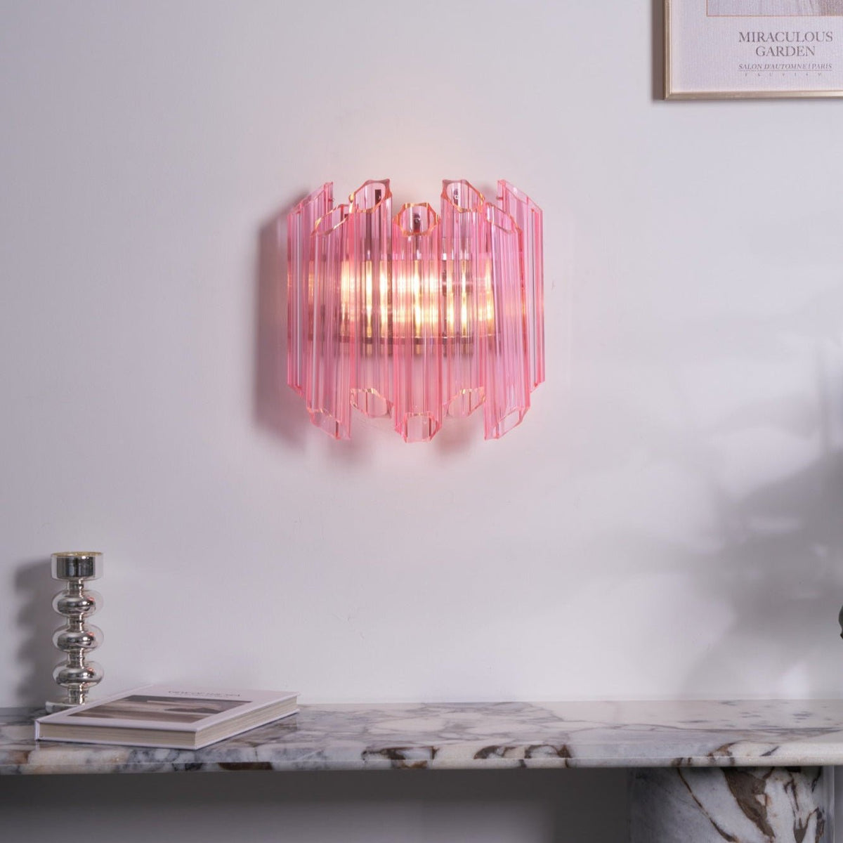 Pink Palermo Murano Wall Lamp