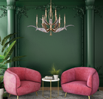 PLUME 45" W Round Chandelier