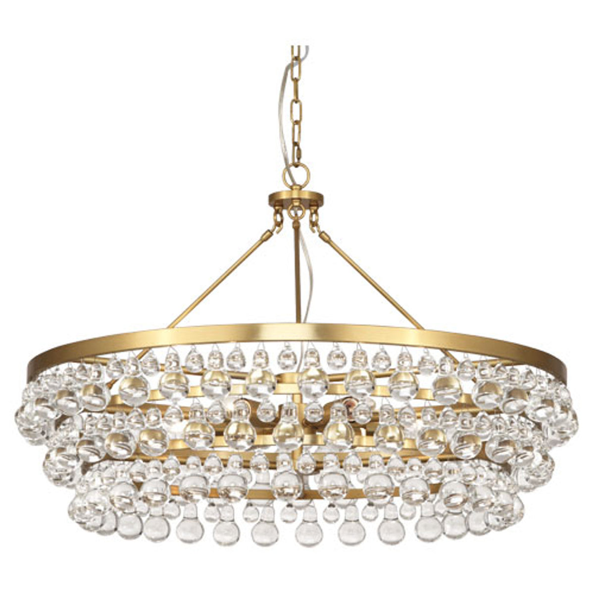 Robert Abbey Bling Chandelier - Large - Antique Brass