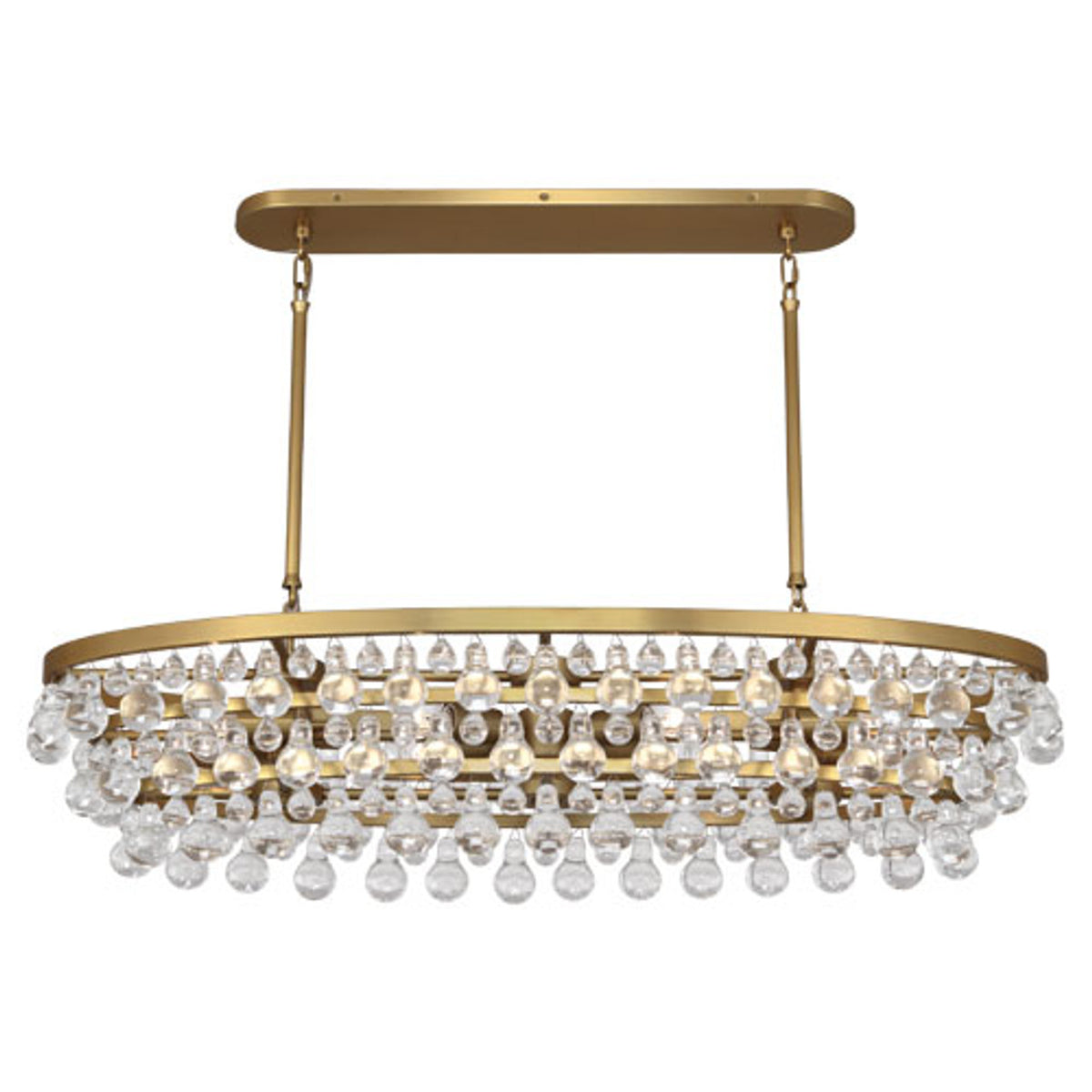 Robert Abbey Bling Chandelier - Oval - Antique Brass