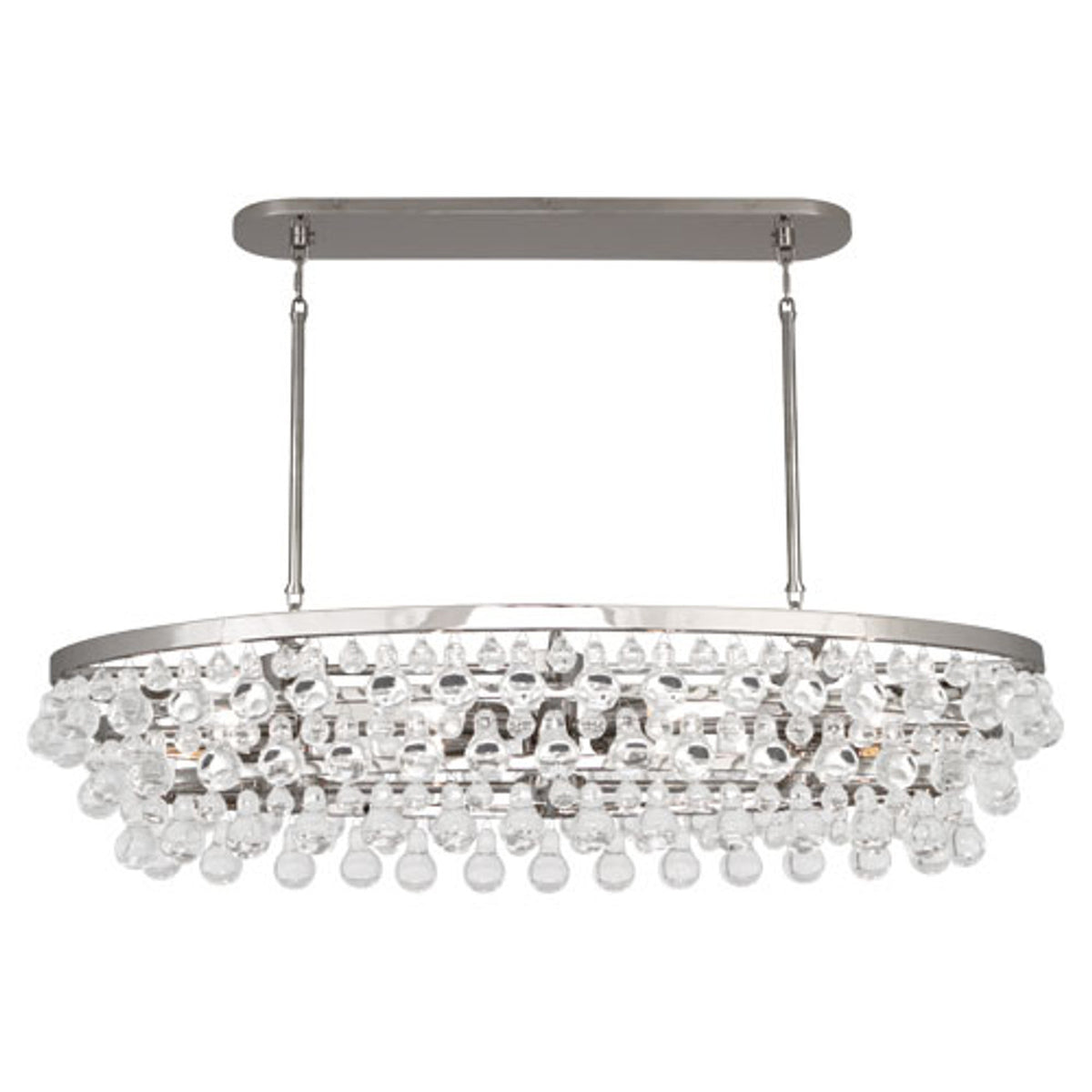 Robert Abbey Bling Chandelier - Oval - Polished Nickel