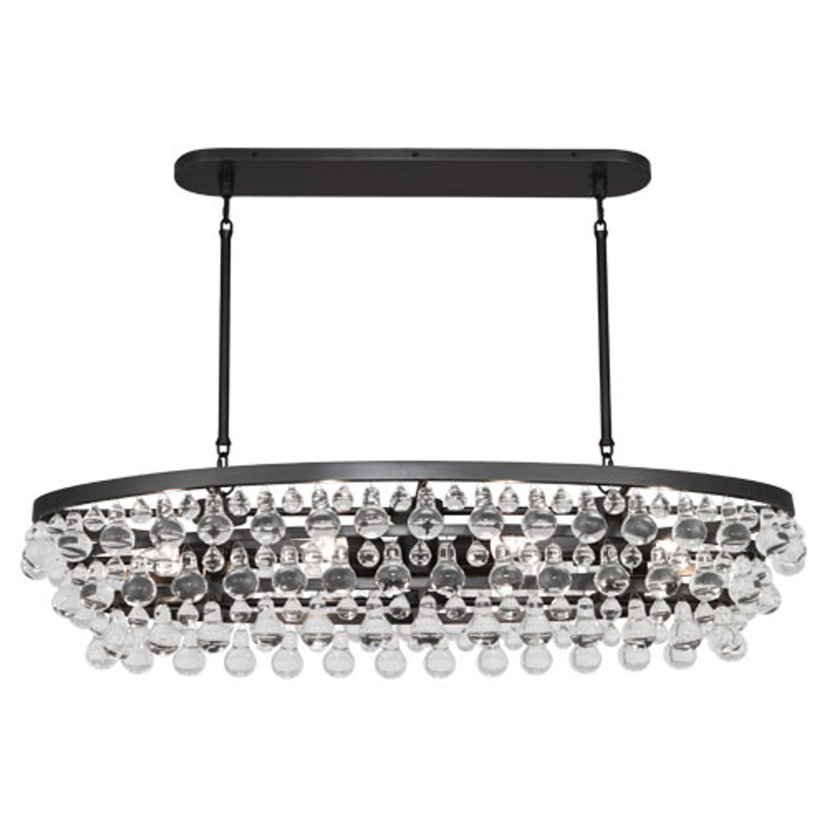 Robert Abbey Bling Chandelier - Oval - Deep Patina Bronze