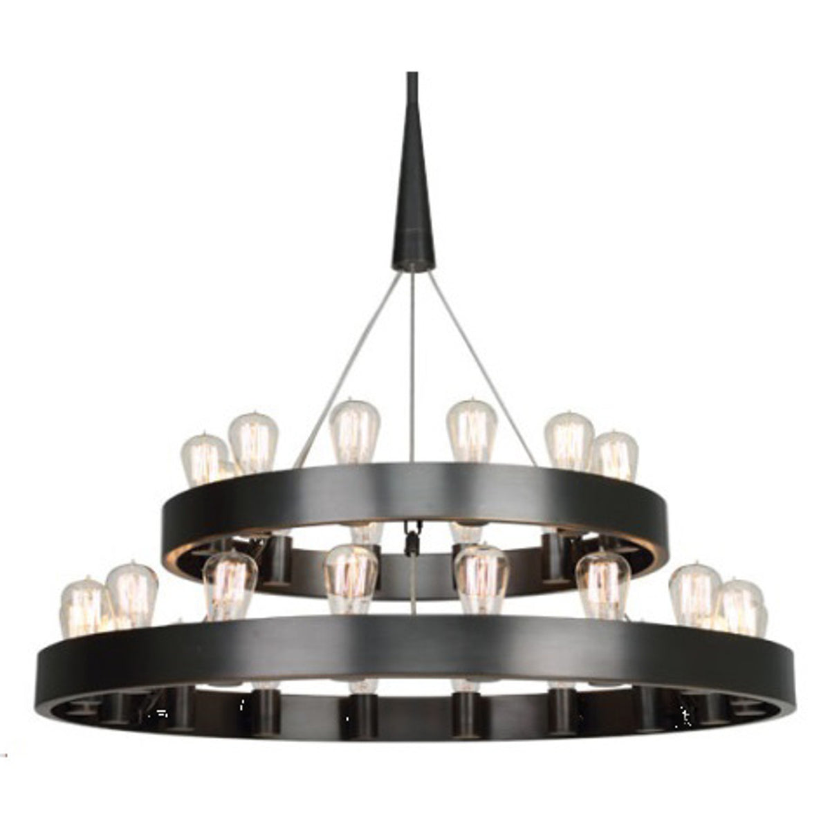 Robert Abbey Rico Espinet Candelaria 2 Teir Chandelier - Deep Patina Bronze