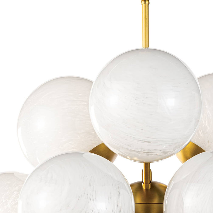Regina Andrew La Dame Chandelier - Swirl Glass Natural Brass
