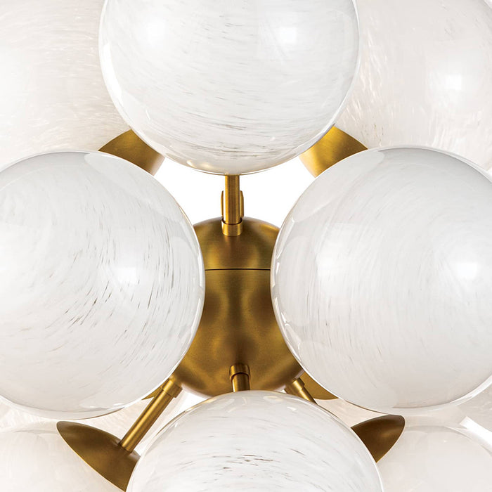 Regina Andrew La Dame Chandelier - Swirl Glass Natural Brass