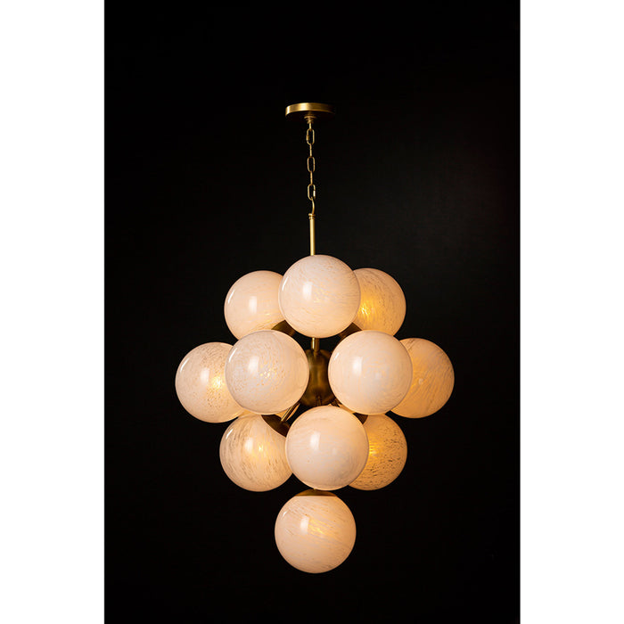 Regina Andrew La Dame Chandelier - Swirl Glass Natural Brass