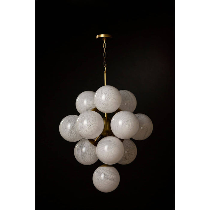 Regina Andrew La Dame Chandelier - Swirl Glass Natural Brass
