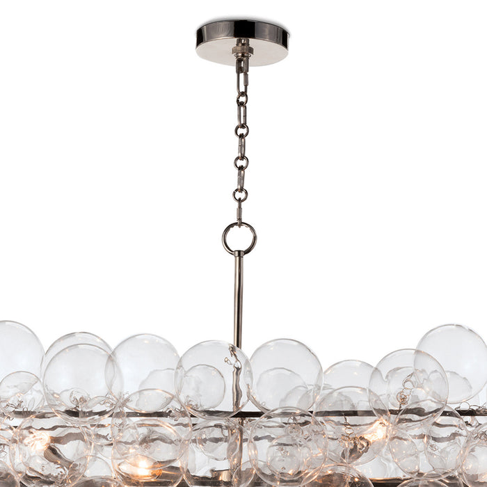 Regina Andrew Bubbles Chandelier Linear - Clear Polished Nickel
