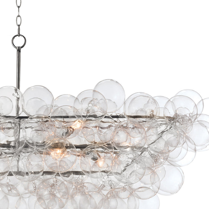 Regina Andrew Bubbles Chandelier Linear - Clear Polished Nickel