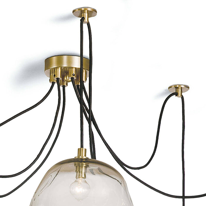 Regina Andrew Molten Spider Large With Smoke Glass - Natural Brass