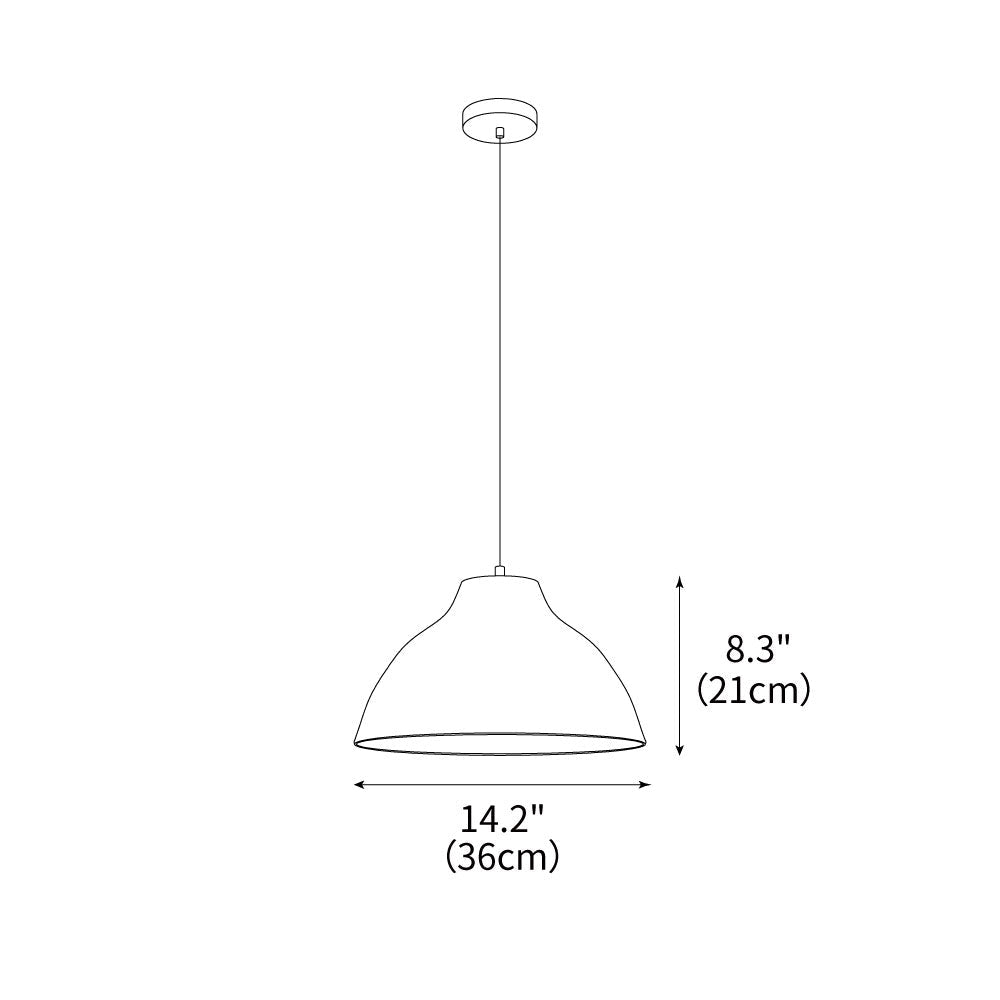Raku Pendant Lamp 14.2"