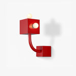 Red Cube Wall Lamp