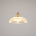 Ribbed Spiral Pendant Swag Light
