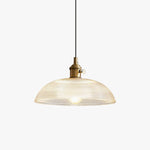Ribbed Spiral Pendant Swag Light