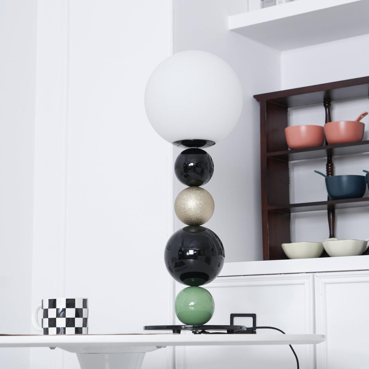 Round Balls Stacking Table Lamp 7.9"