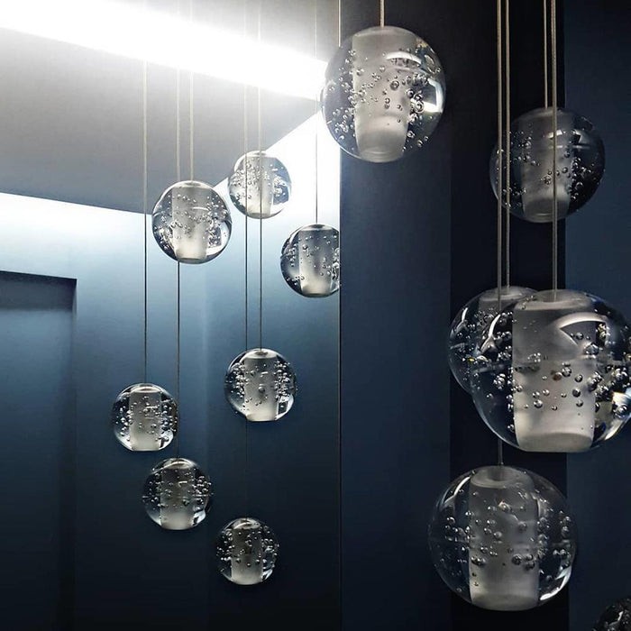 Round K9 Crystal Pendant Lamp