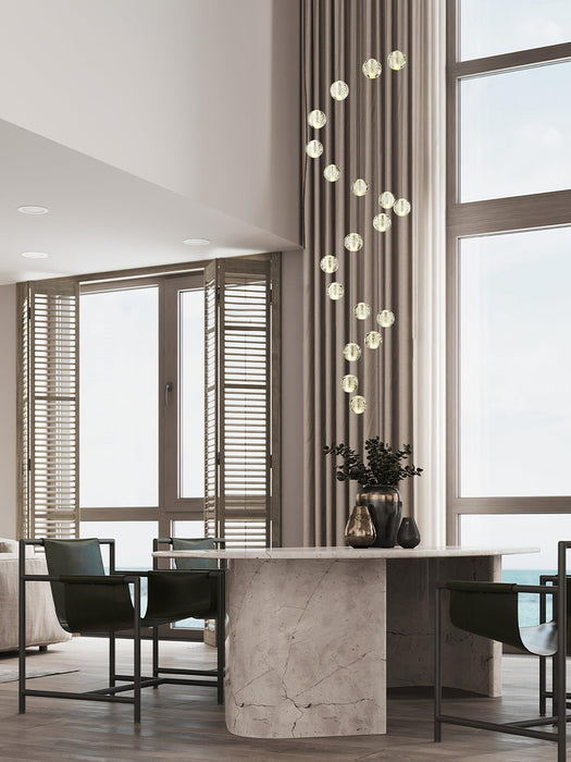 Round K9 Crystal Pendant Lamp