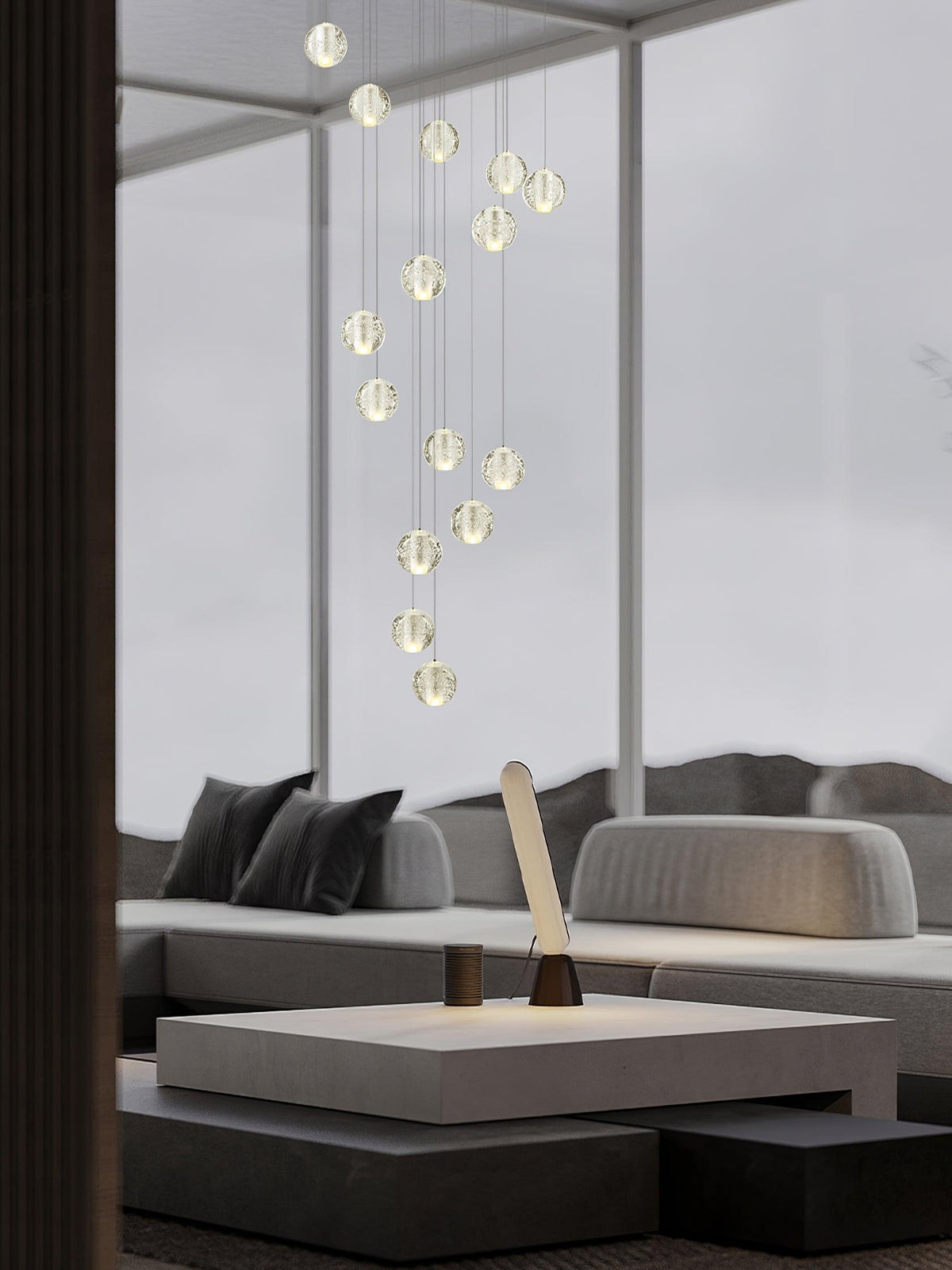 Round K9 Crystal Pendant Lamp