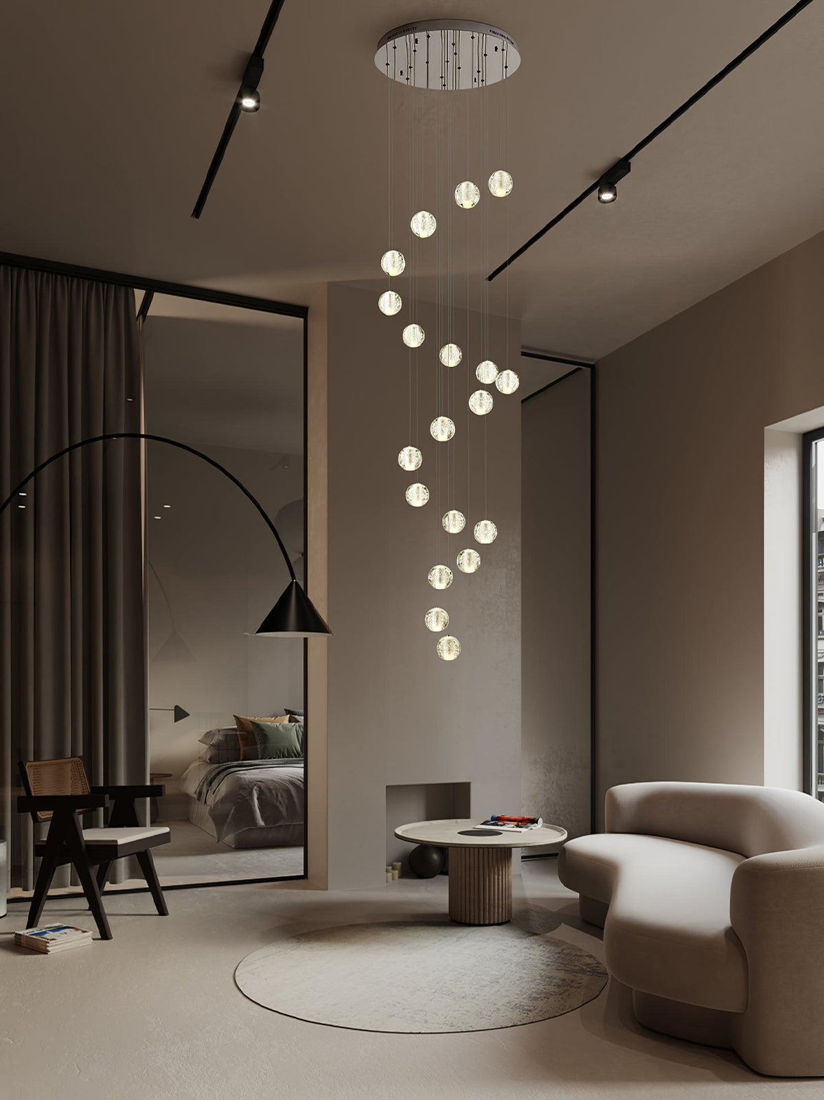 Round K9 Crystal Pendant Lamp