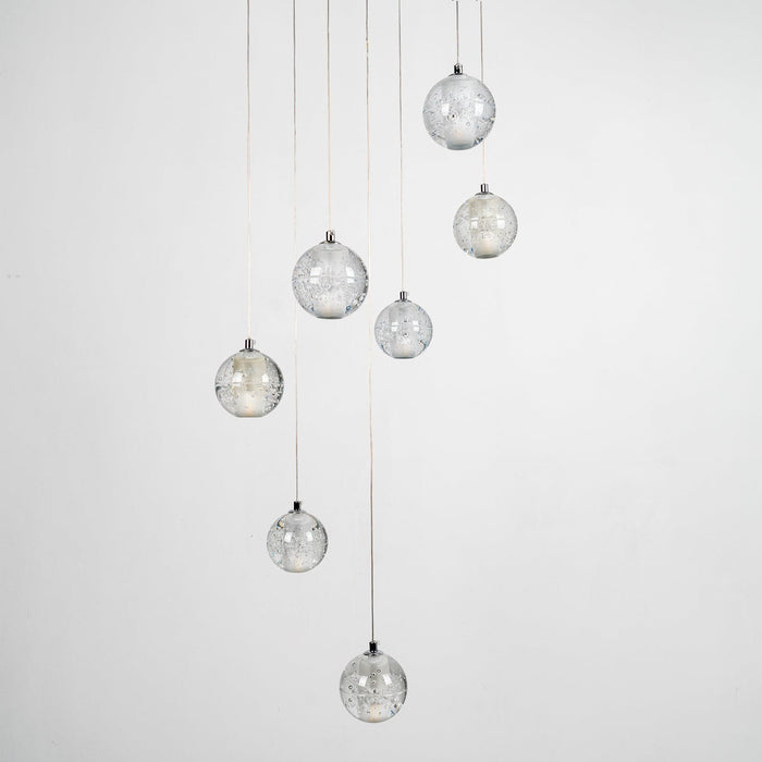 Round K9 Crystal Pendant Lamp