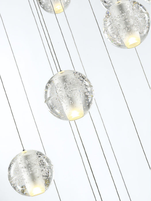 Round K9 Crystal Pendant Lamp