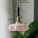 Yellow Glass Wire LED Pendant Light Modern Home Decor Nordic Hanging Lamp