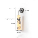 Afralia™ Bulgari Stone LED Wall Lights Outdoor Waterproof Bedside Lamp