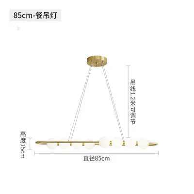 Gold Acrylic LED Ceiling Chandelier for Living Room Bedroom Pendant Lighting