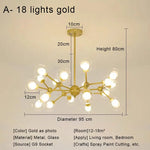 Glass Ball Pendant Chandelier for Living Room Bedroom Dining Room