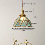Amber Glass LED Pendant Light - Nordic Modern Copper Suspension Luminaire for Home