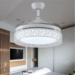 Gold Ceiling Fan Lights Remote Control 36/42inch Dining Bedroom Living Luminaria