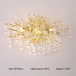 Nordic Crystal LED Wall Light: Modern Gold Living Room Decor & Bedroom Bedside Lamp